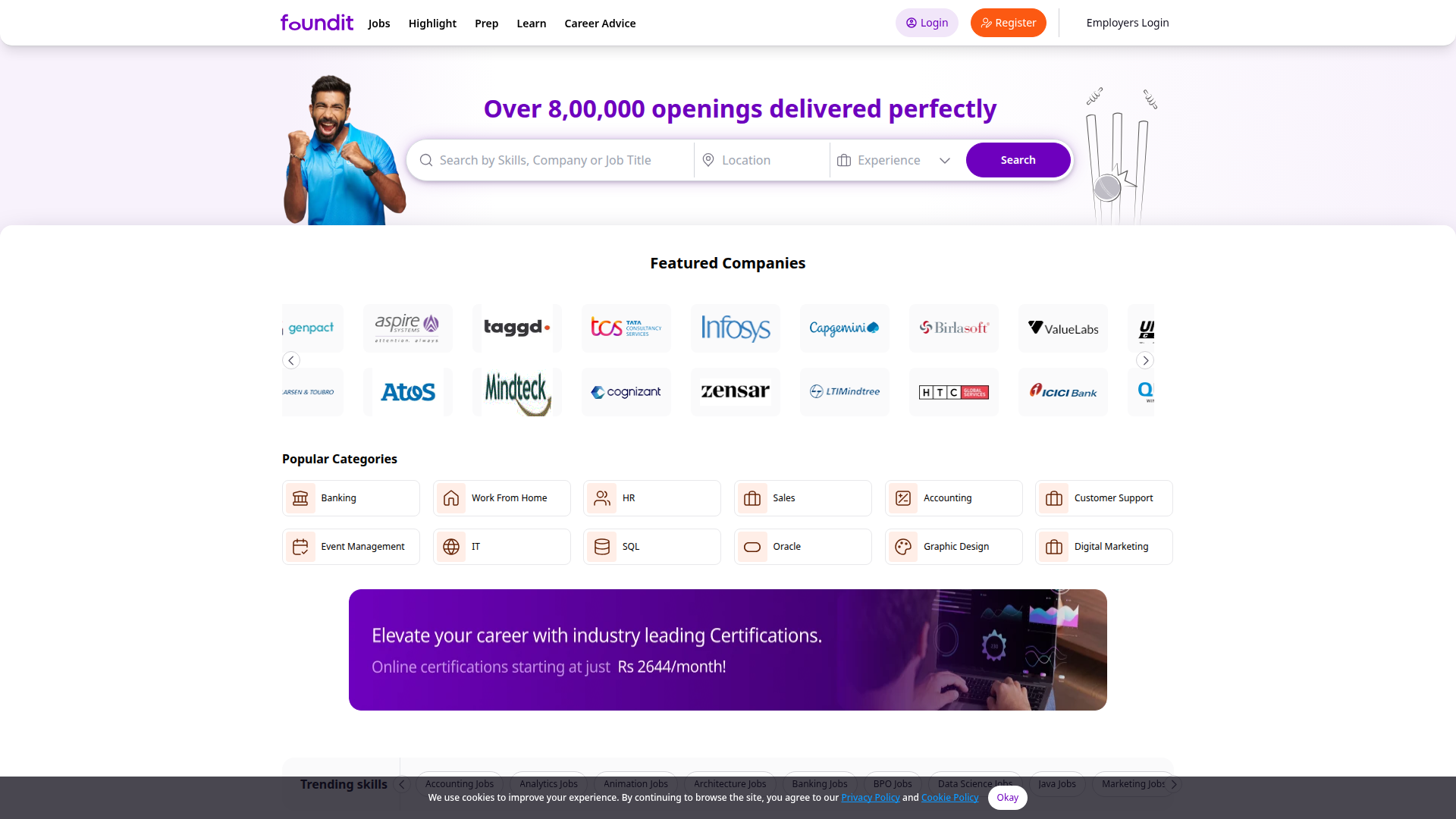 Foundit.in website screenshot