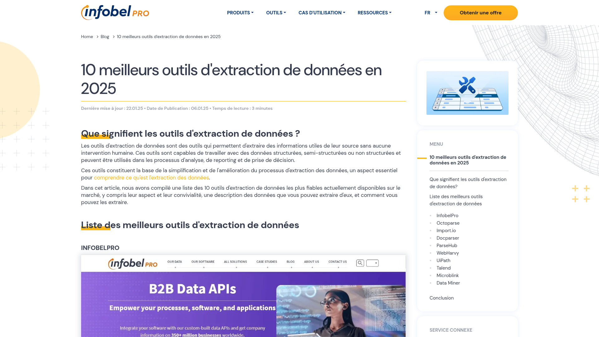 extraction de données excel