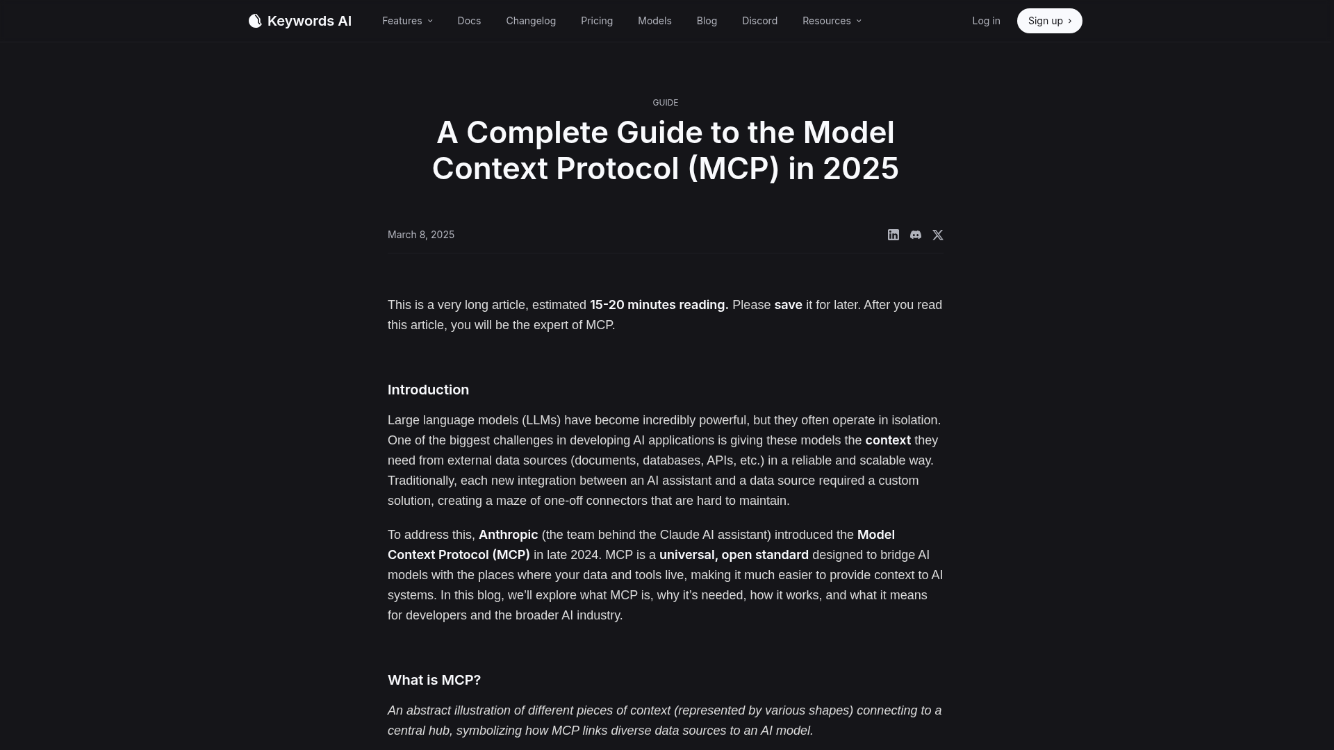 MCP connecting AI models with real-time data