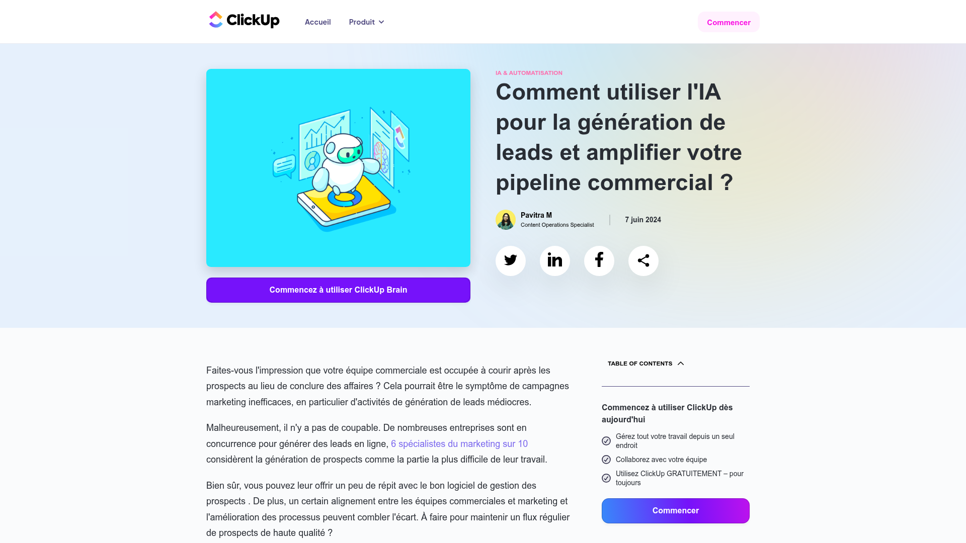 IA pour la génération de leads