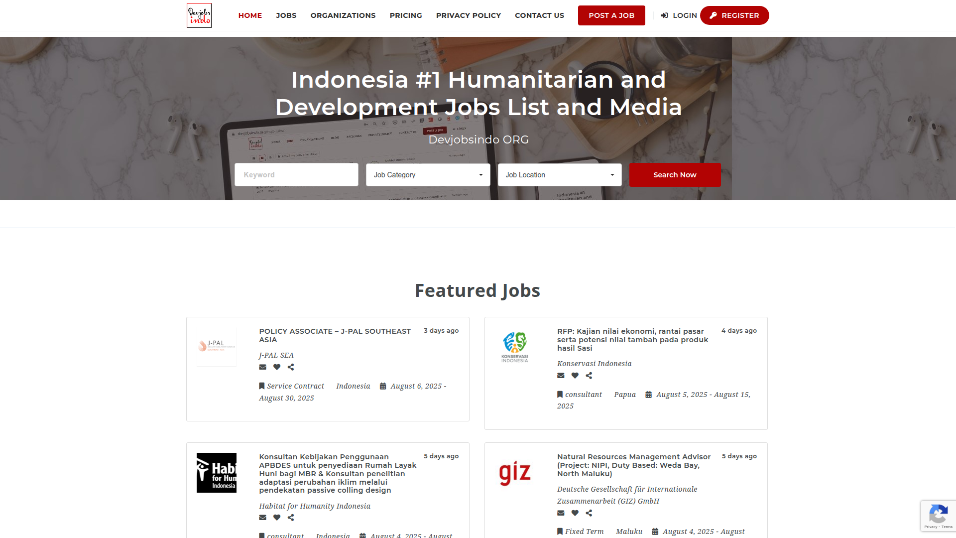Devjobsindo ORG website screenshot