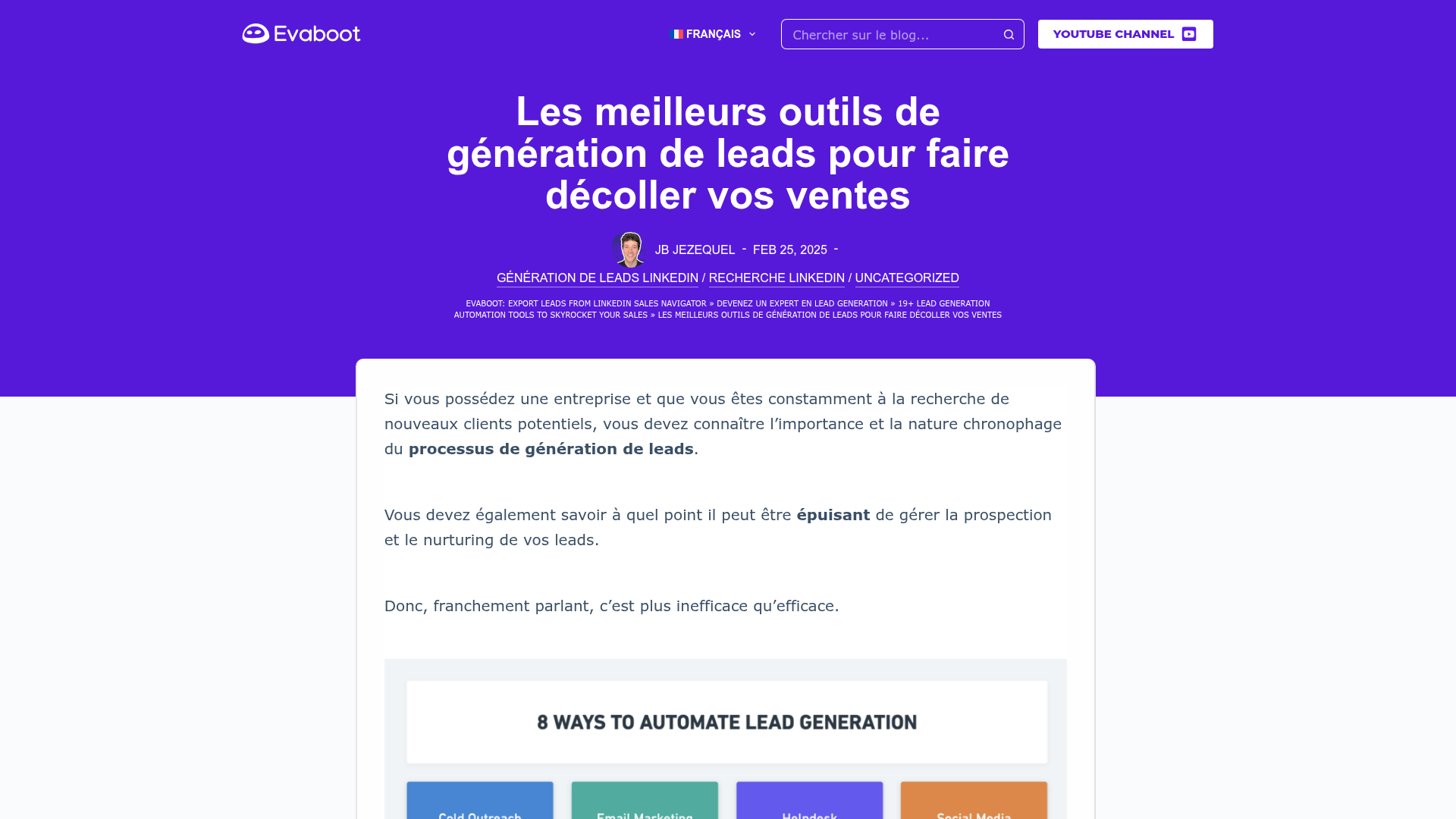 Outils de génération de leads