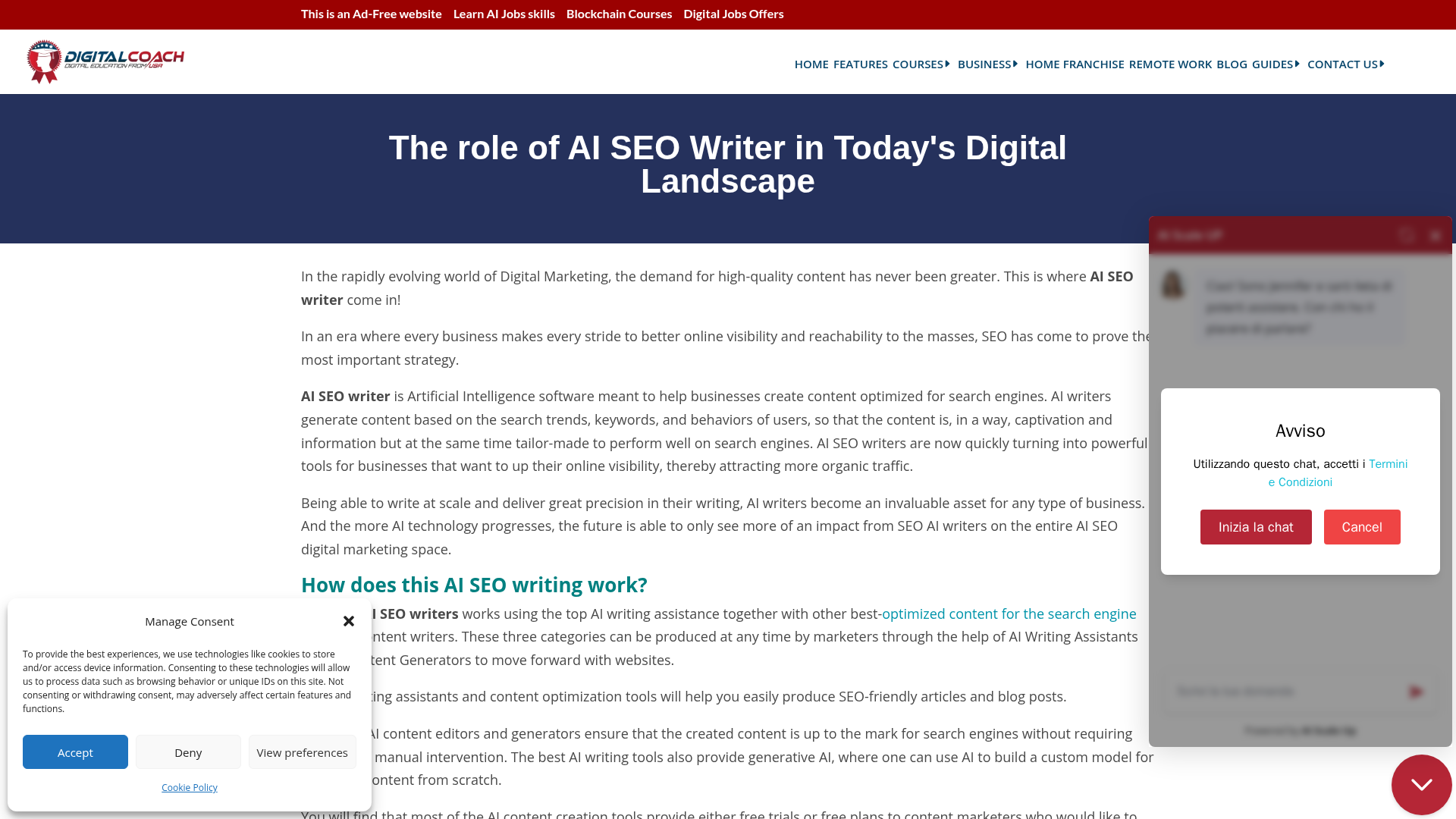 AI SEO writer assistant showing optimization suggestions