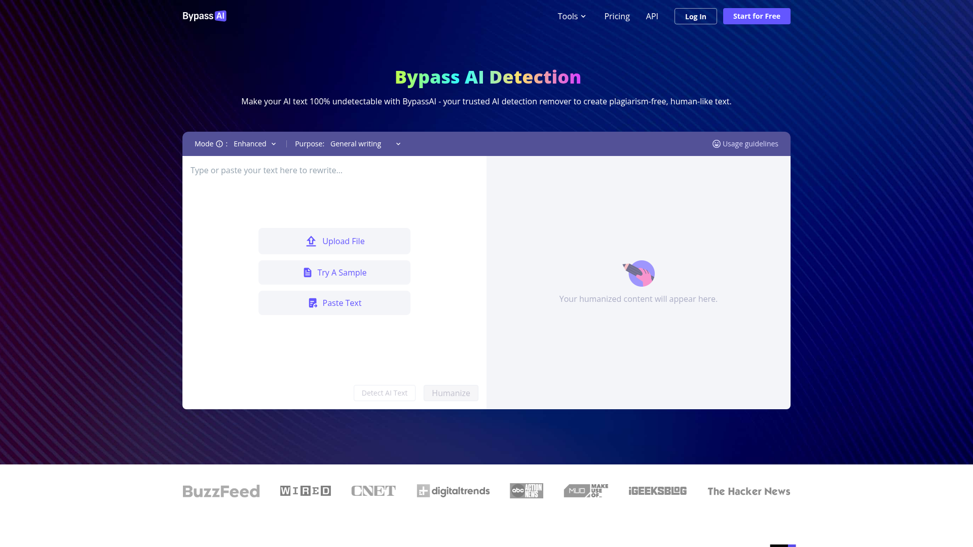 Screenshot showing bypassing tool interface
