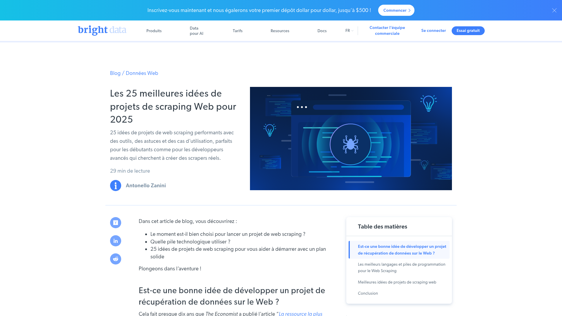 inspirations web scraping