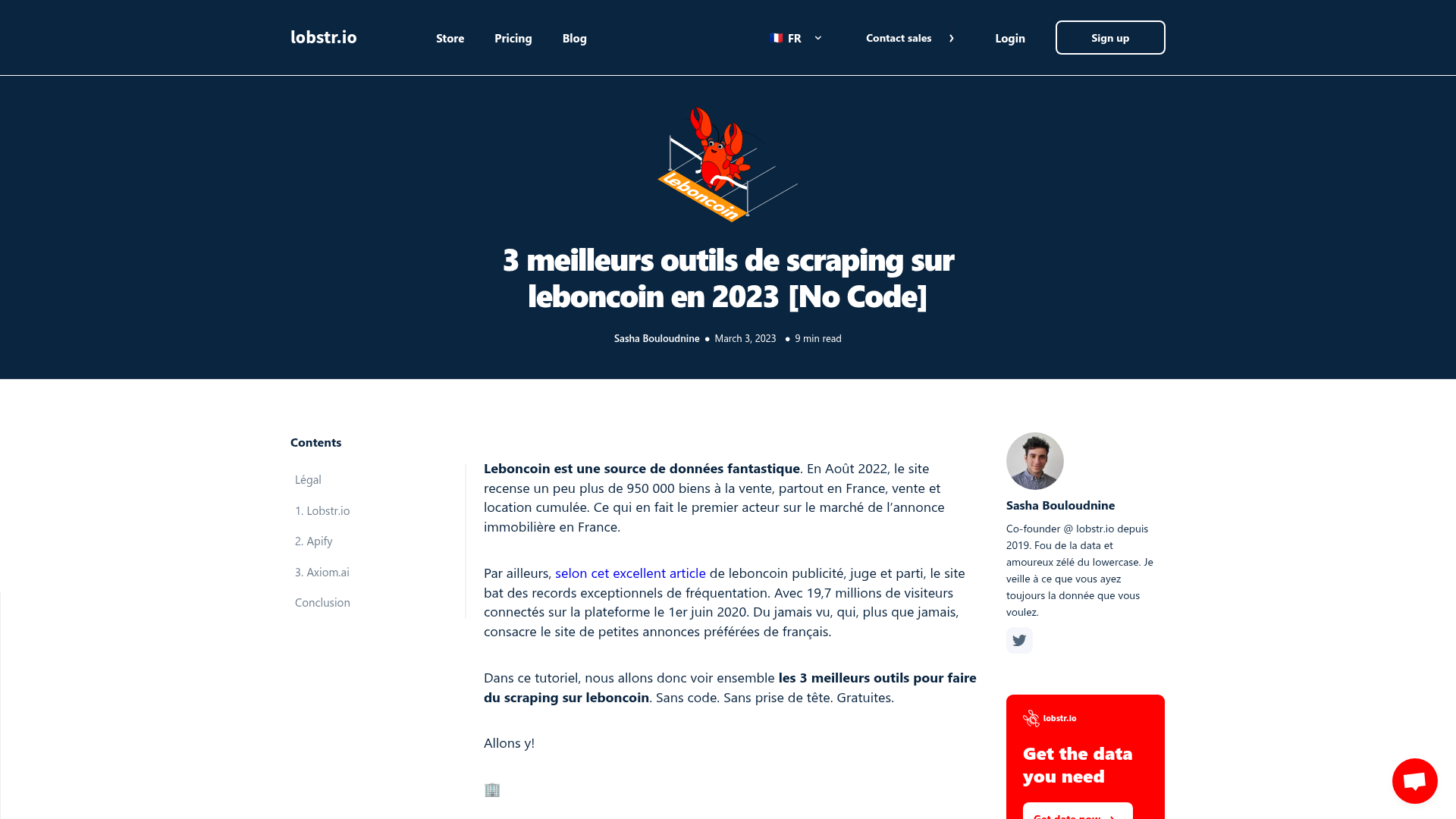 Comparatif des outils de scraping pour Leboncoin