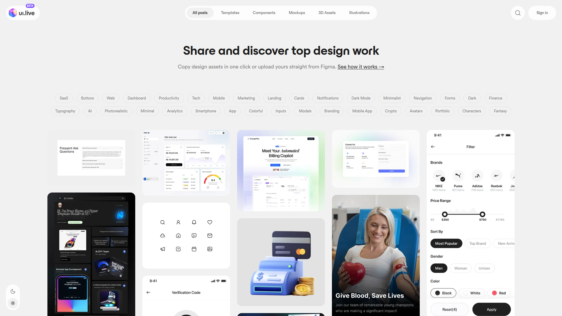 UI Live Homepage
