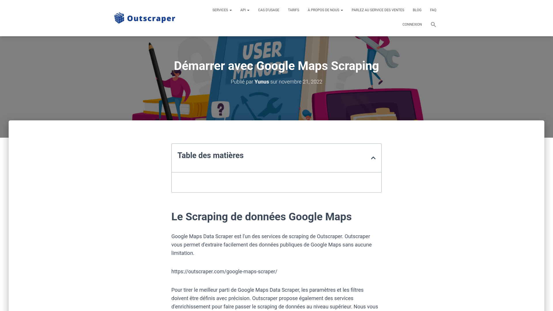 Capture d'écran montrant les bonnes pratiques pour le scraping de Google Maps