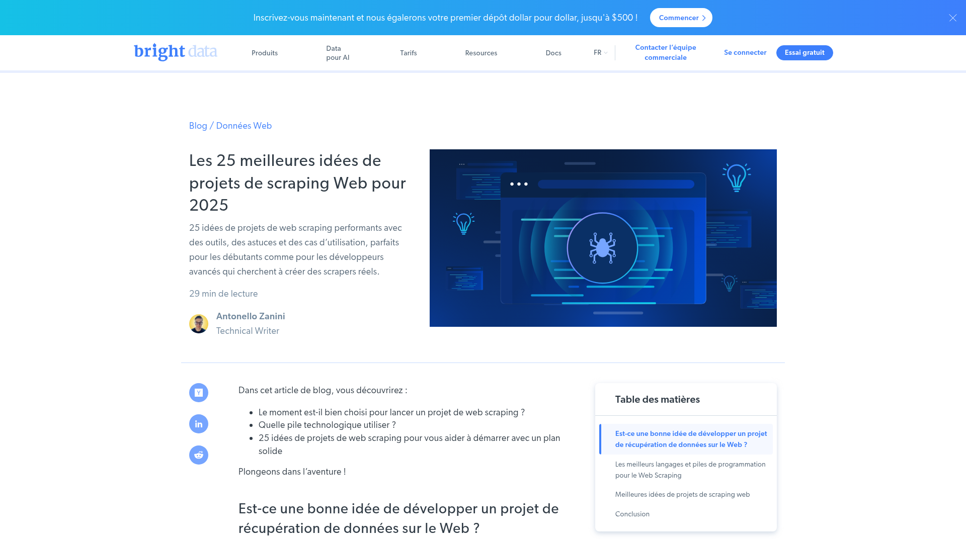 Idées de web scraping pour différents secteurs
