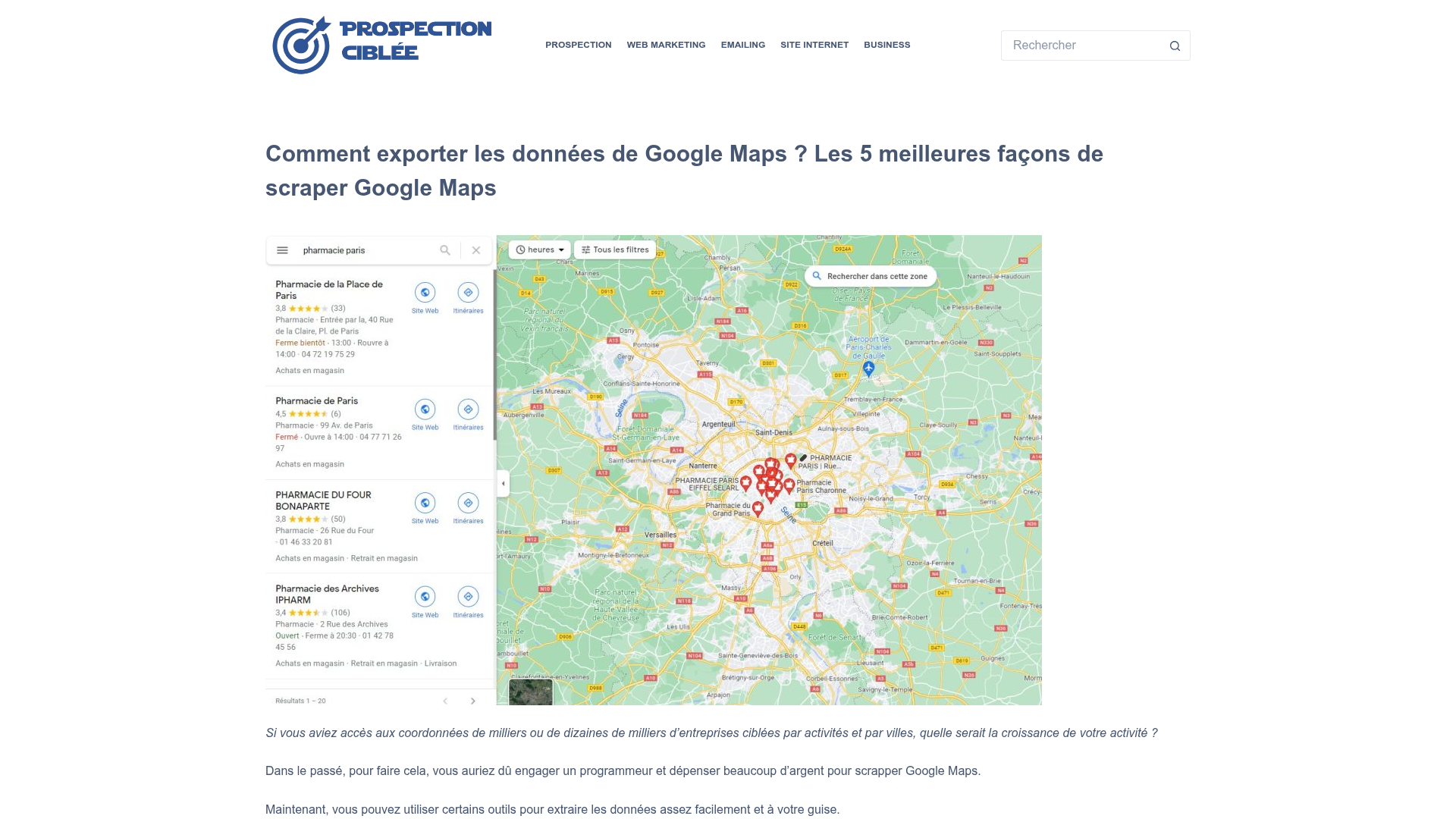 Tableau comparatif des outils d'extraction de données