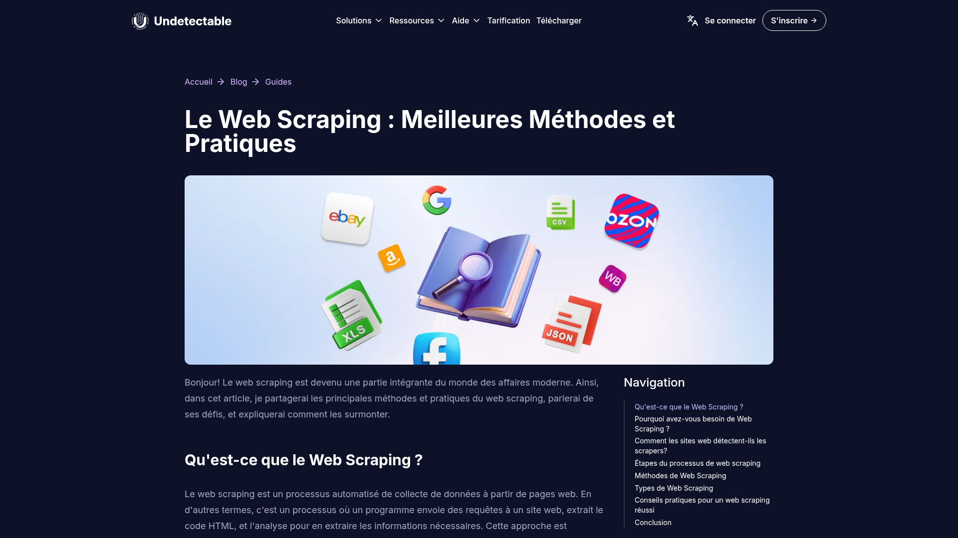Web scraping methods