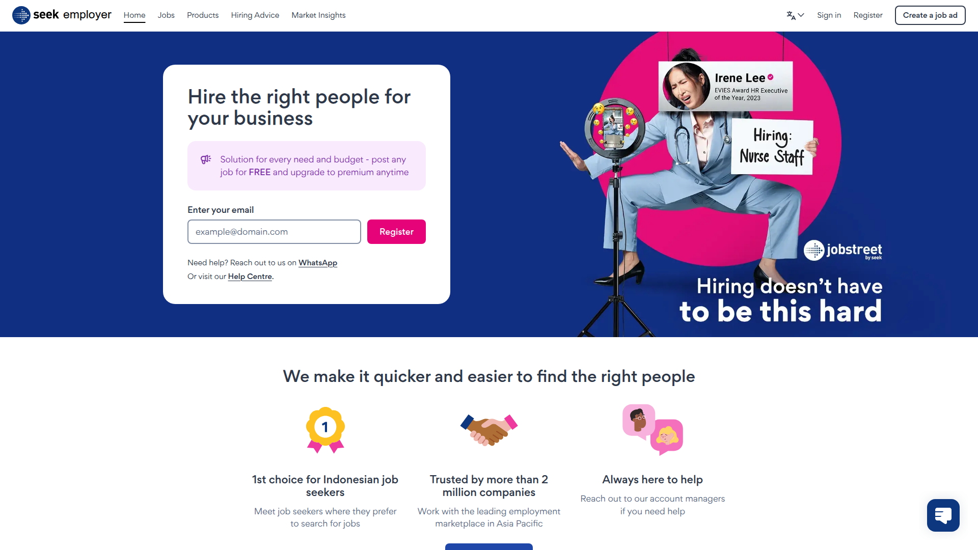 SEEK website screenshot