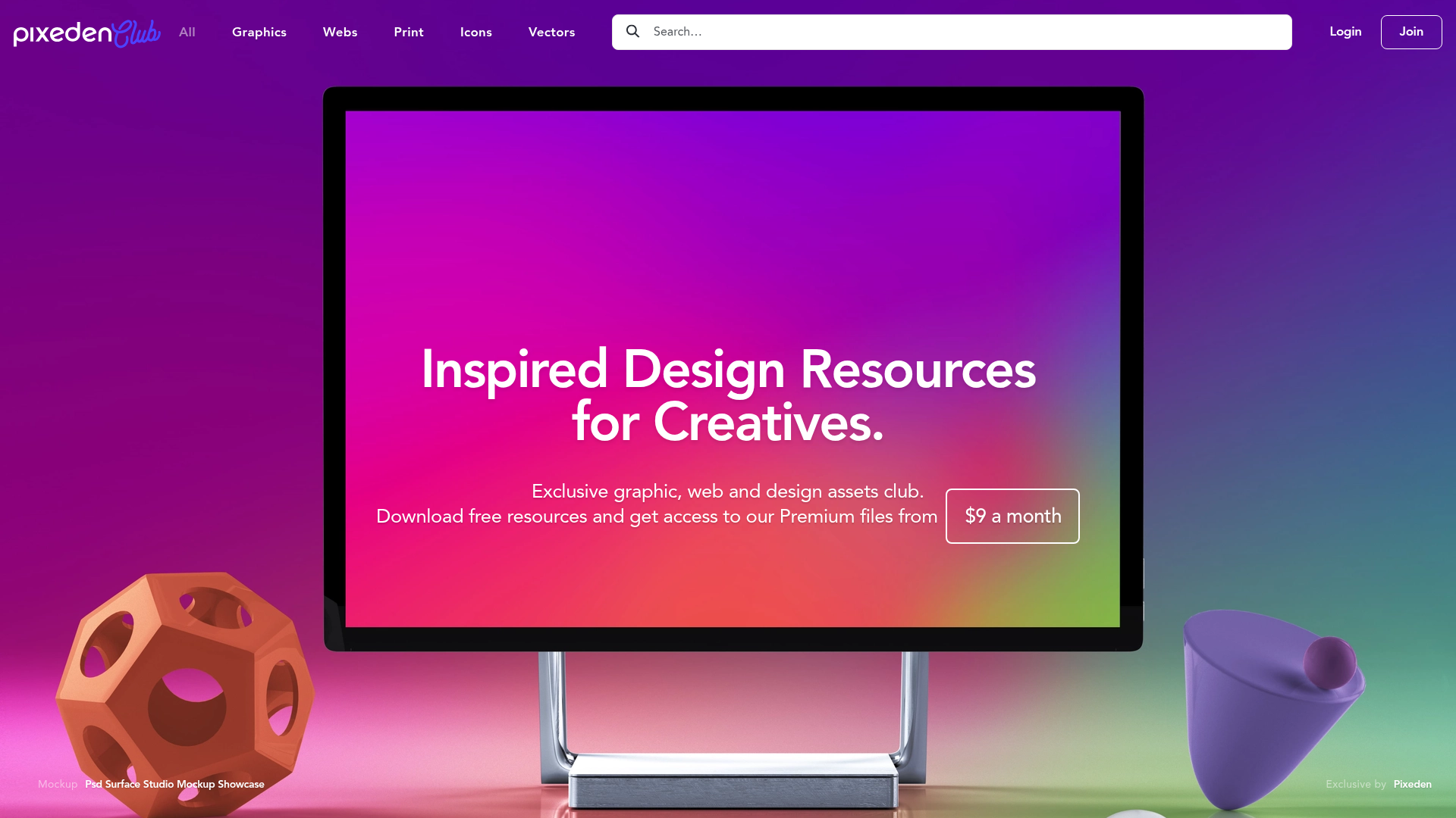 Pixeden website screenshot