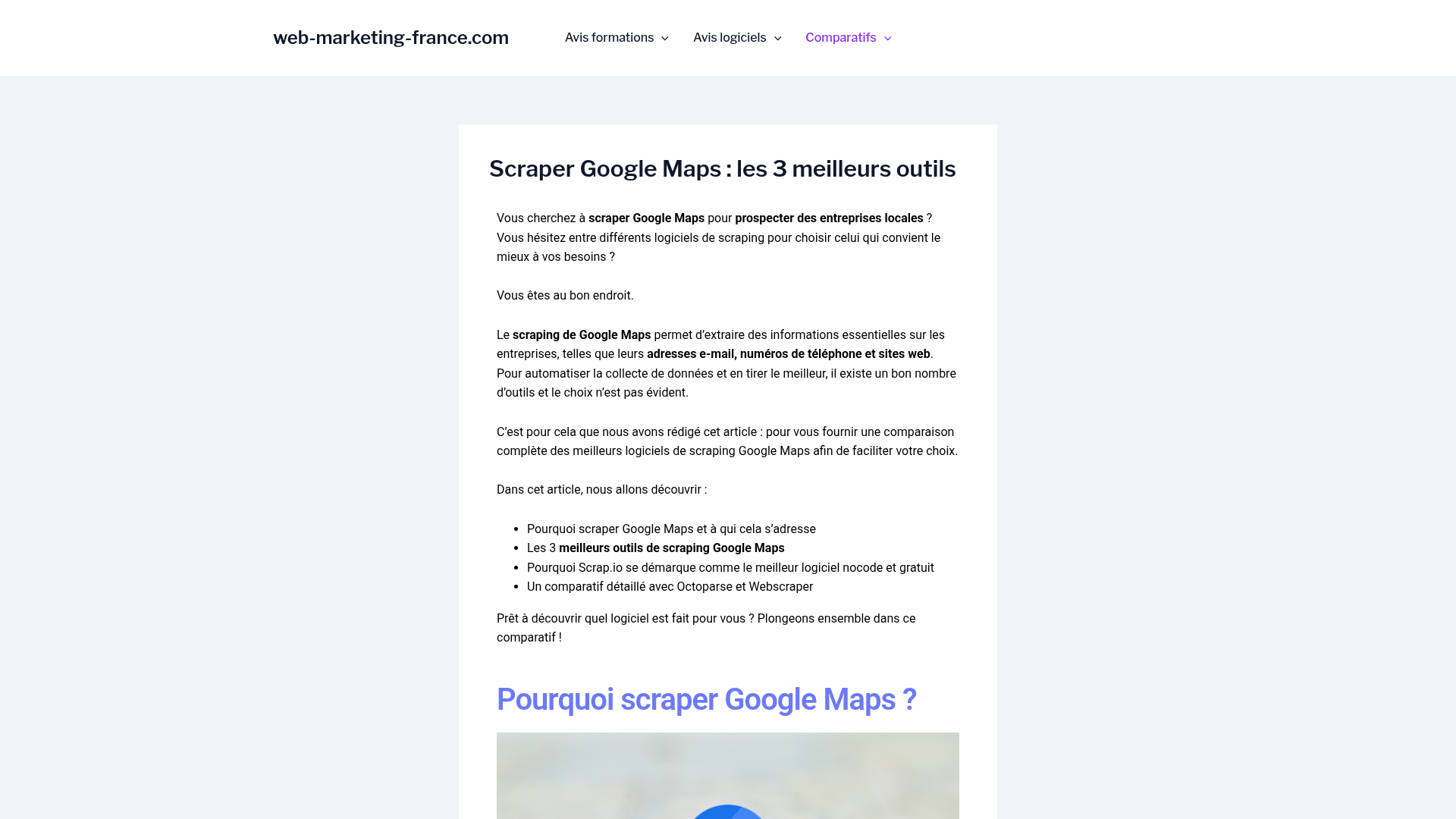 Techniques de scraping Google Maps pour le marketing