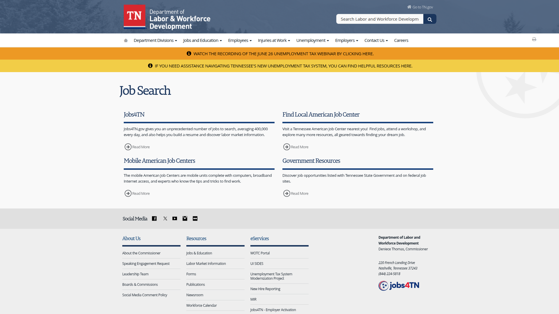 TN.gov website screenshot