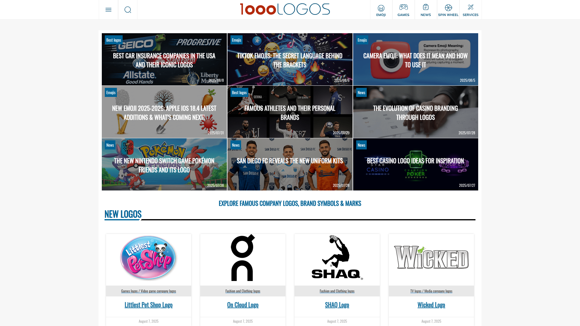 1000logos Homepage