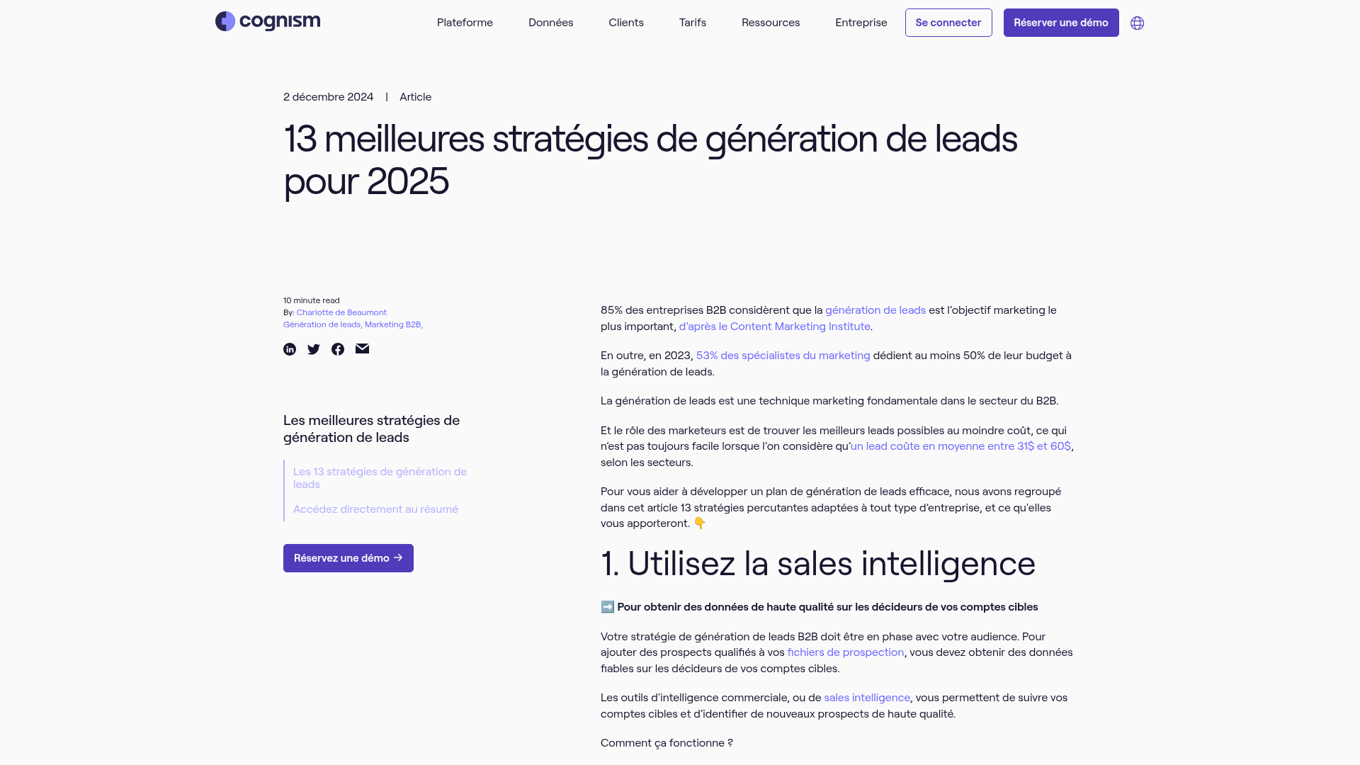 Stratégies de génération de leads