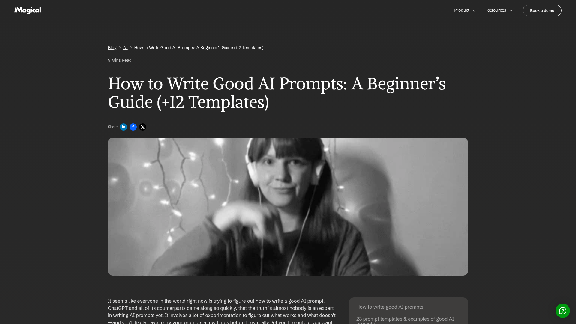 Prompt writing techniques