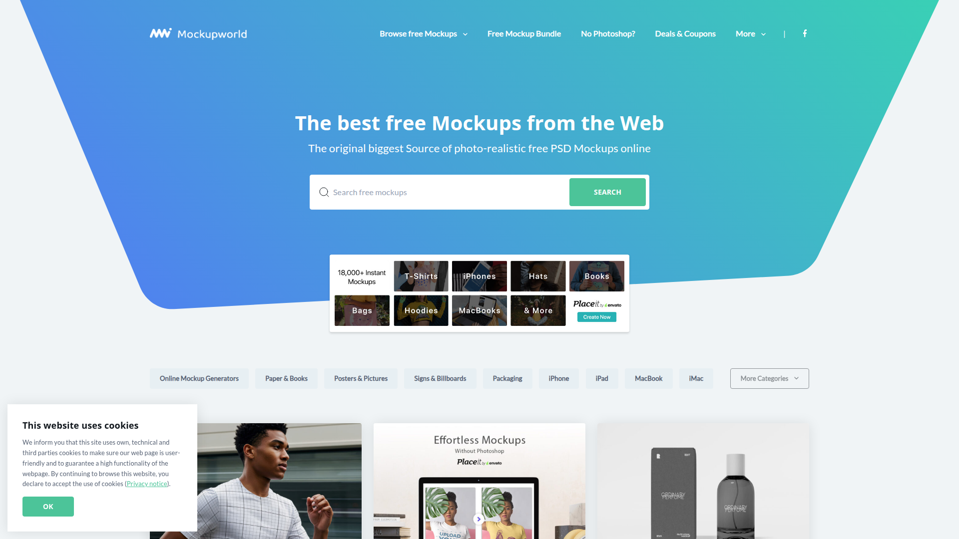 Mockup World website screenshot