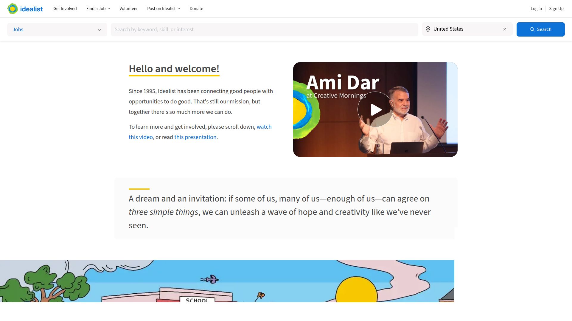 Idealist website screenshot