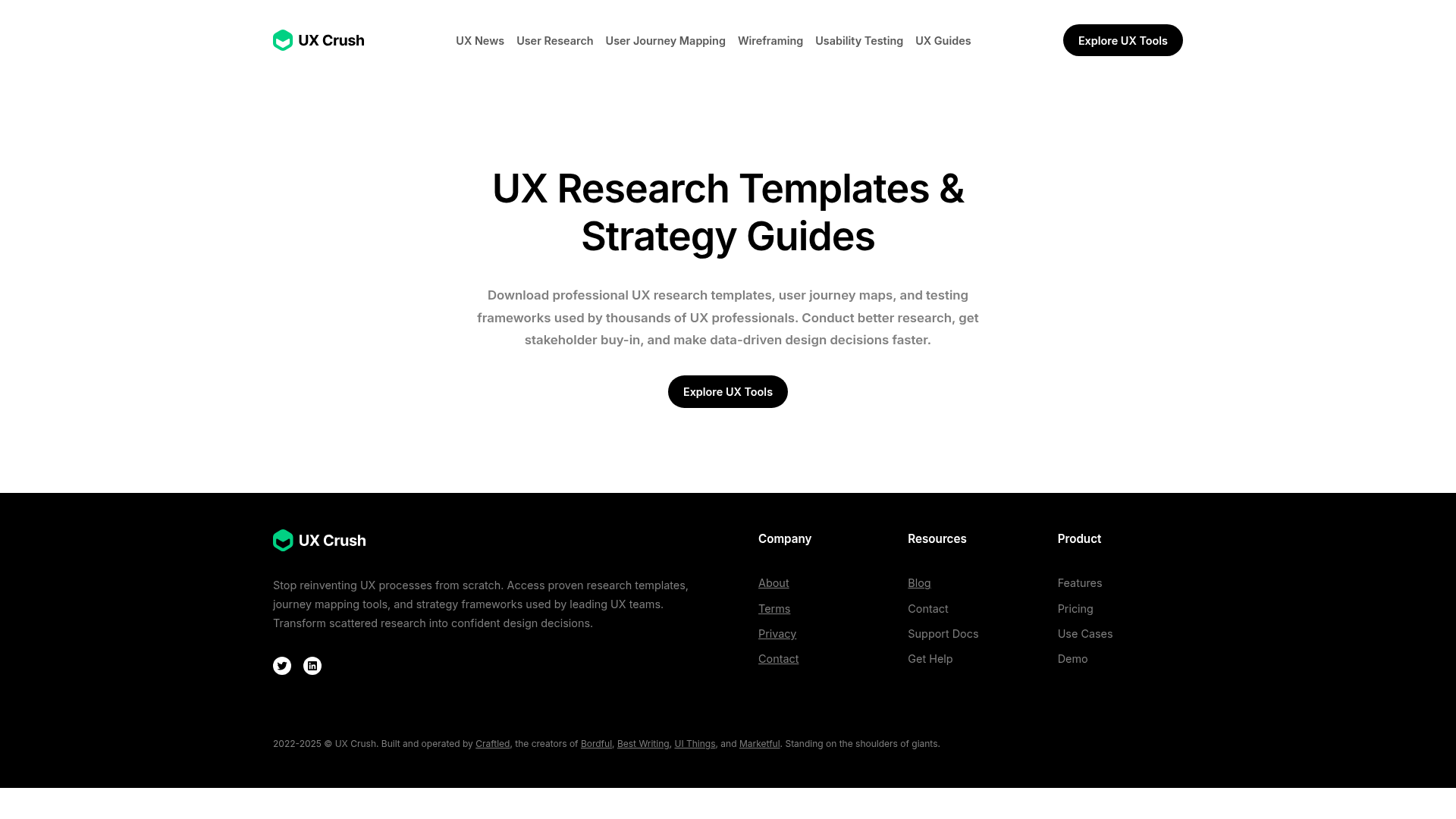 UX Crush Homepage