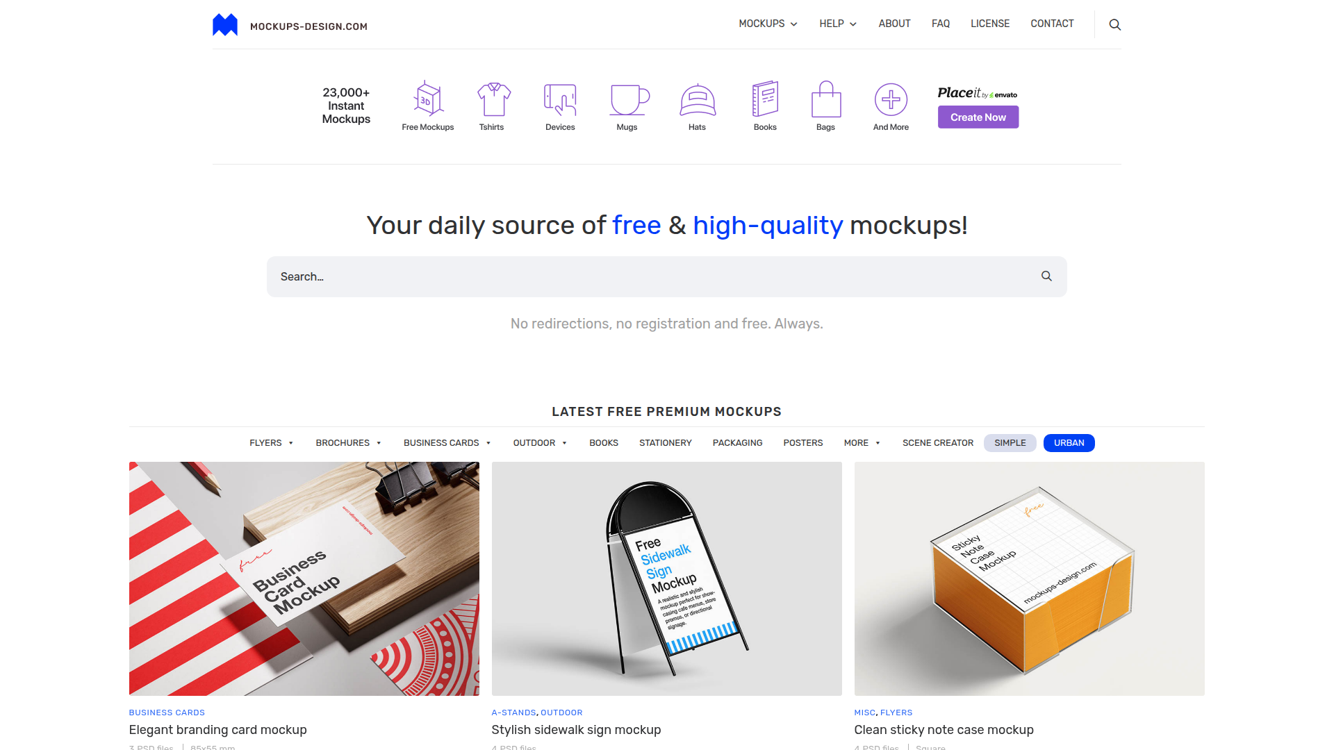 Mockups Design website screenshot