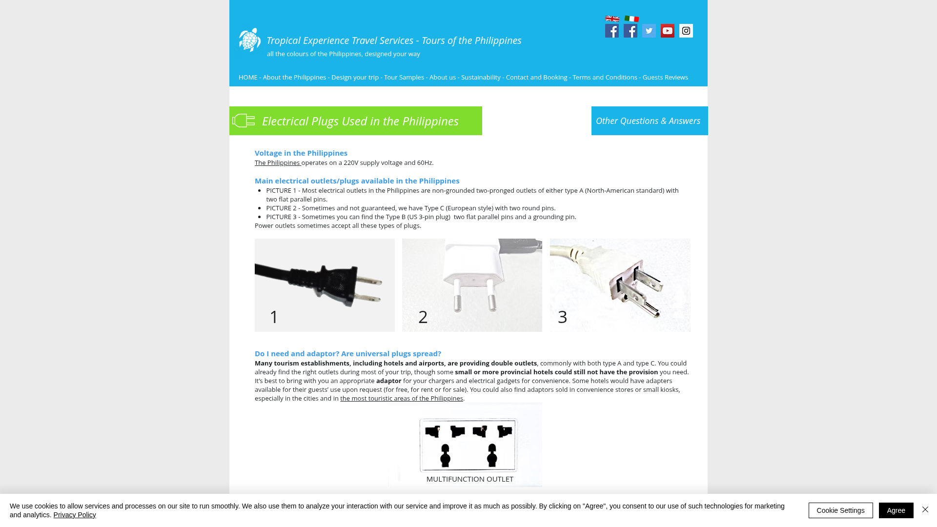Different types of outlets commonly found in the Philippines