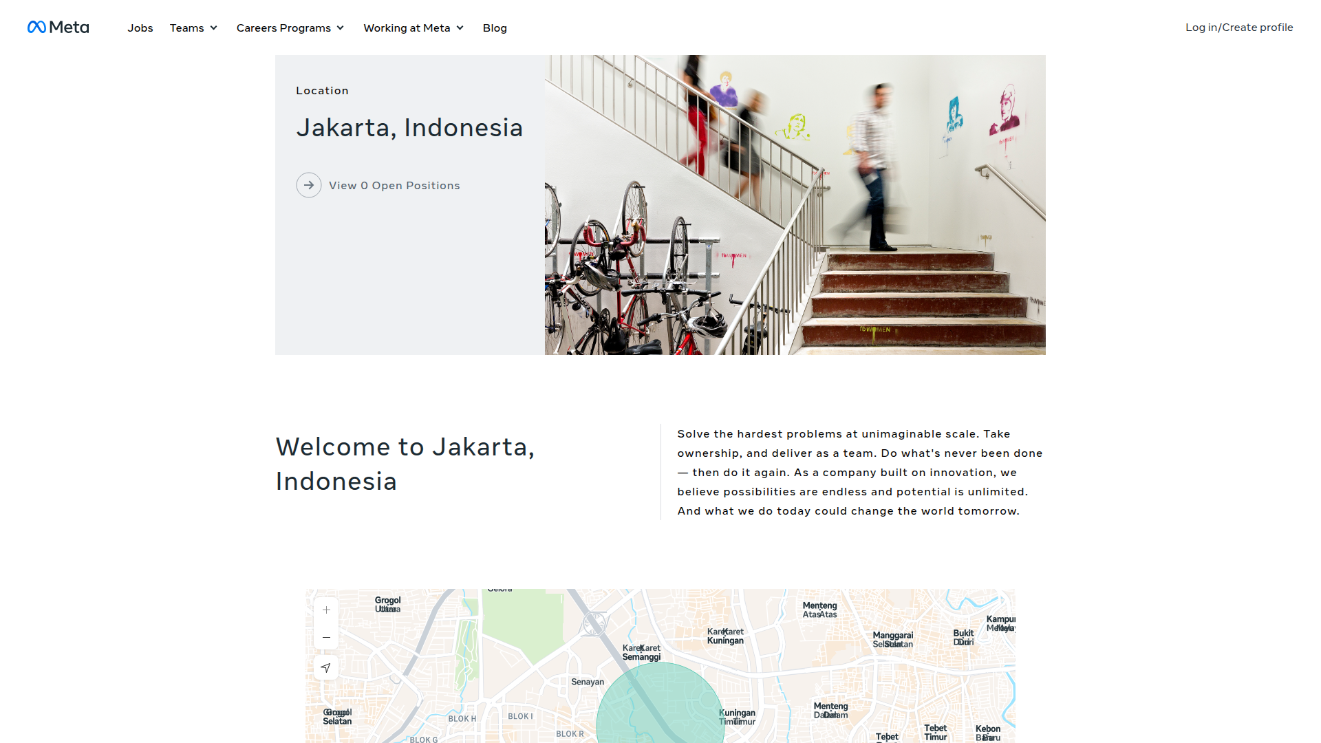 Meta Careers website screenshot