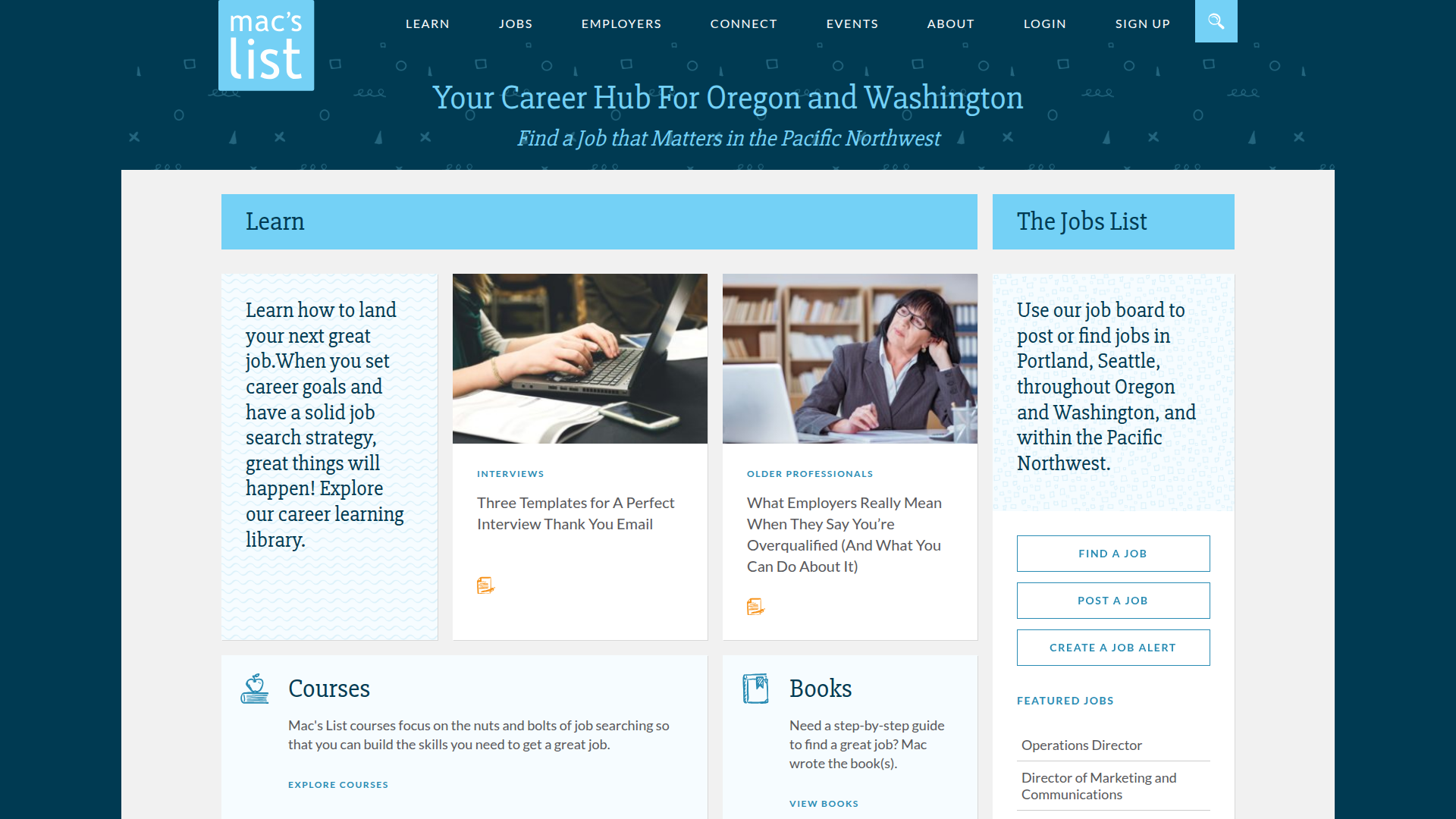 Mac's List website screenshot