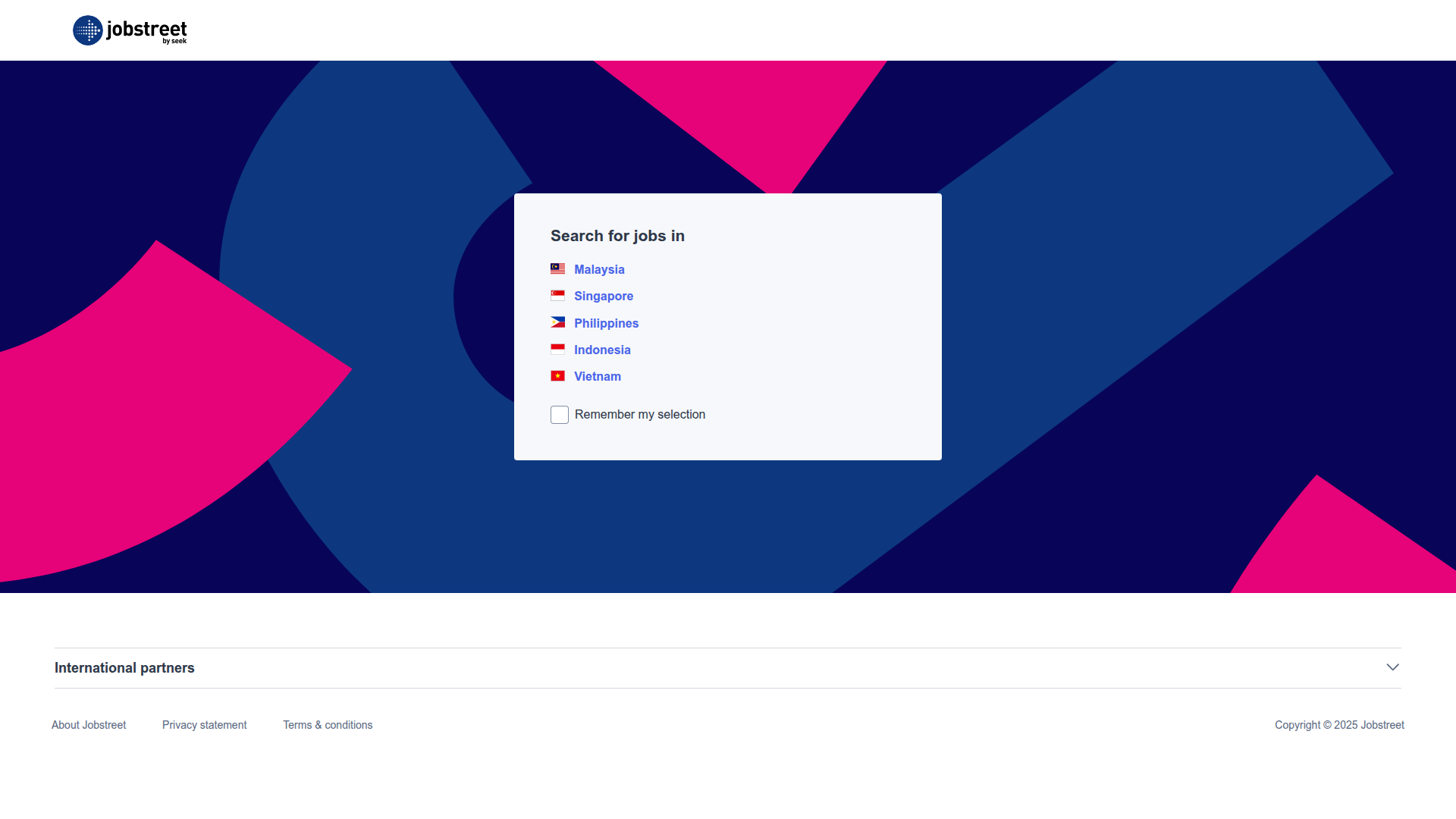 Jobstreet website screenshot