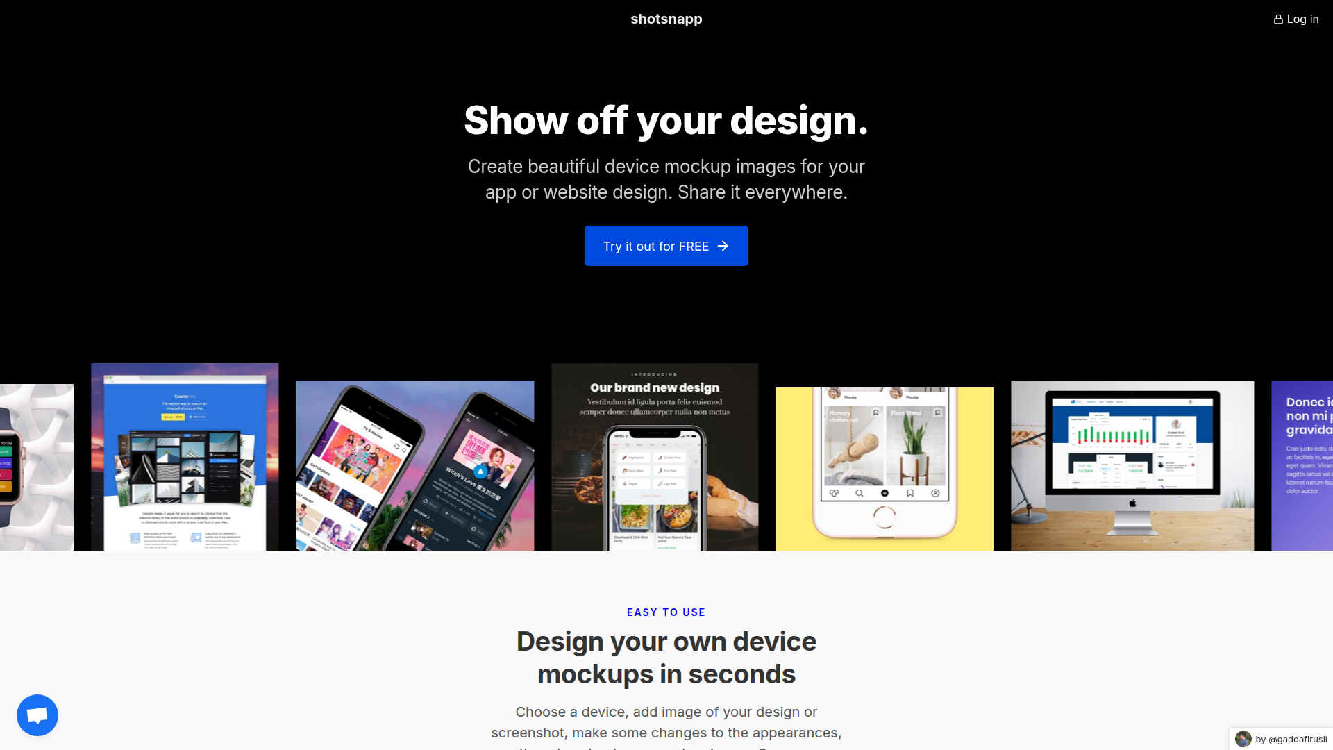 Shotsnapp website screenshot