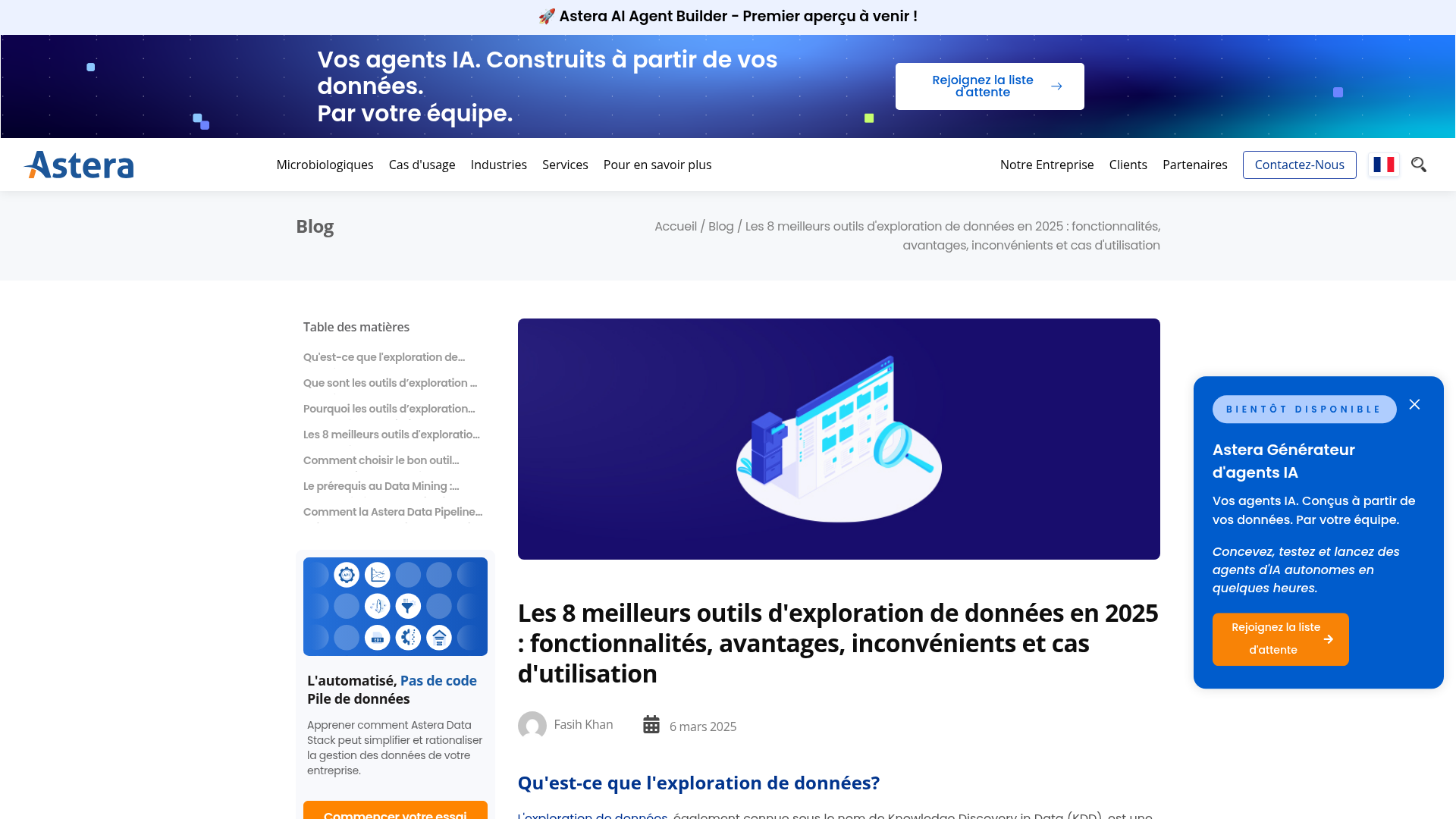 Outils d'exploration de données