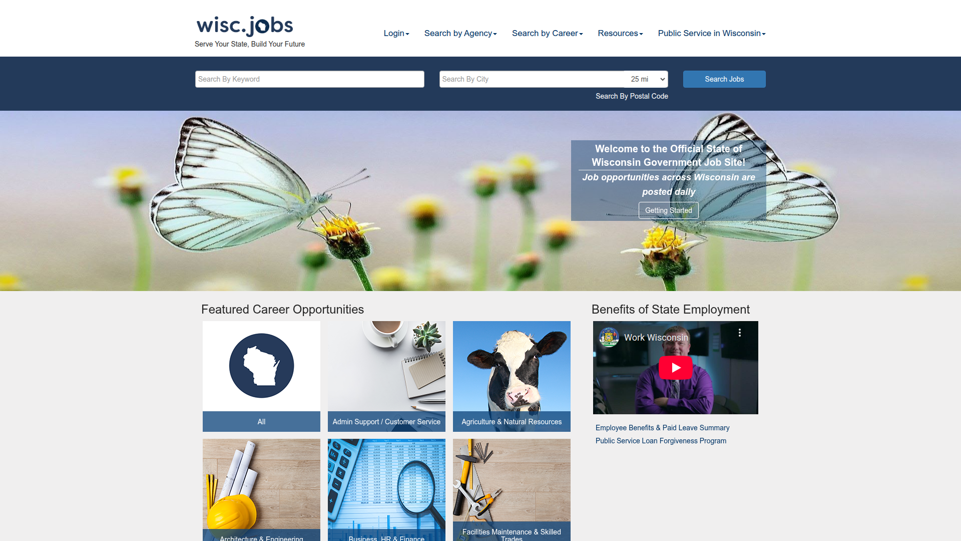 Wisc.Jobs website screenshot
