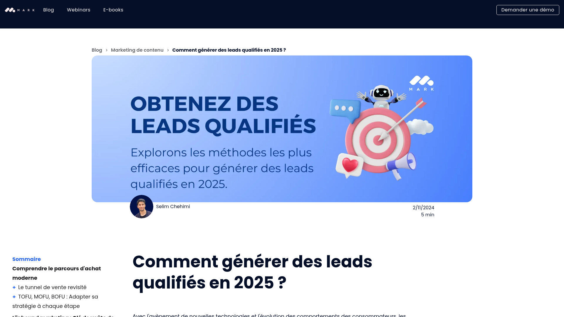 Génération de leads qualifiés
