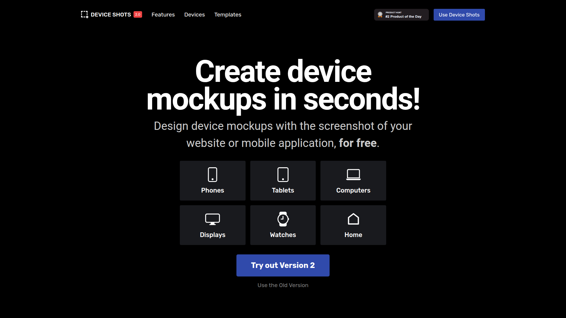 Deviceshots website screenshot