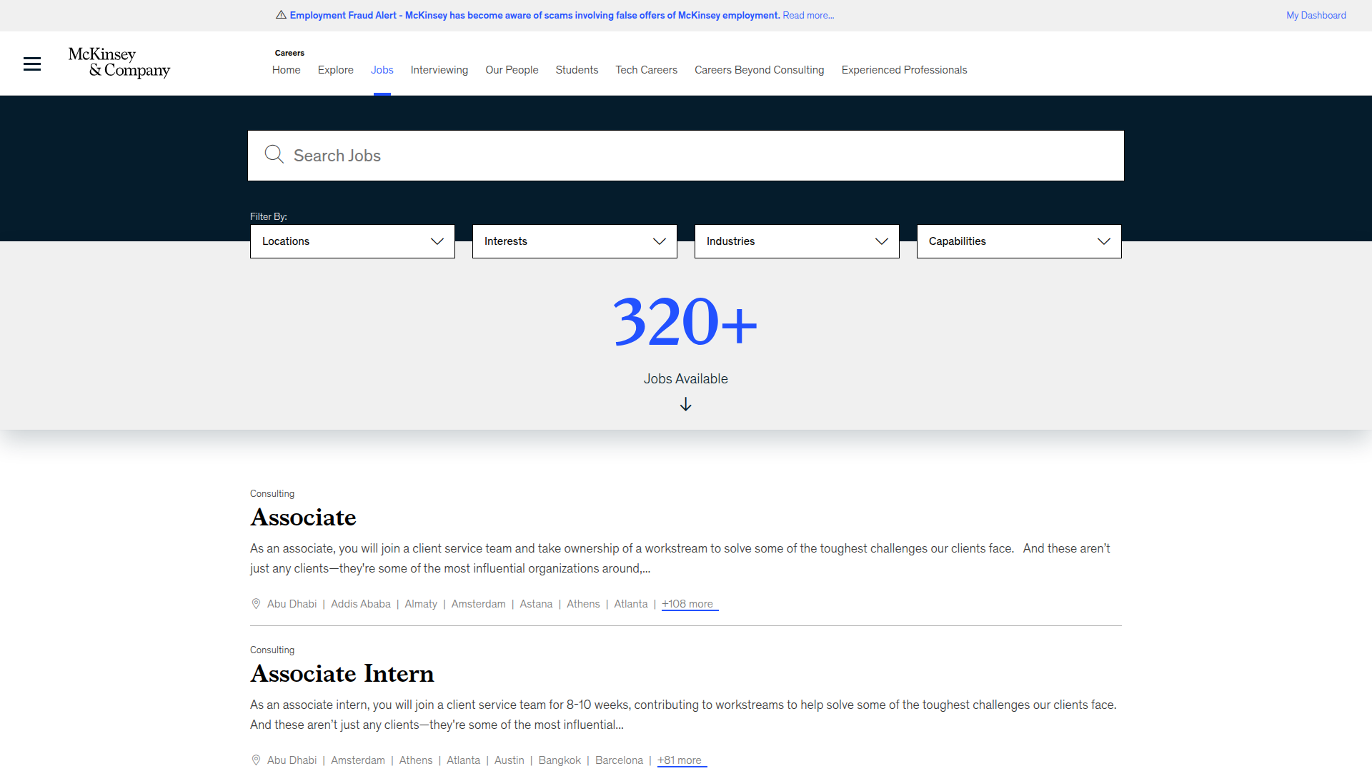 McKinsey & Company website screenshot
