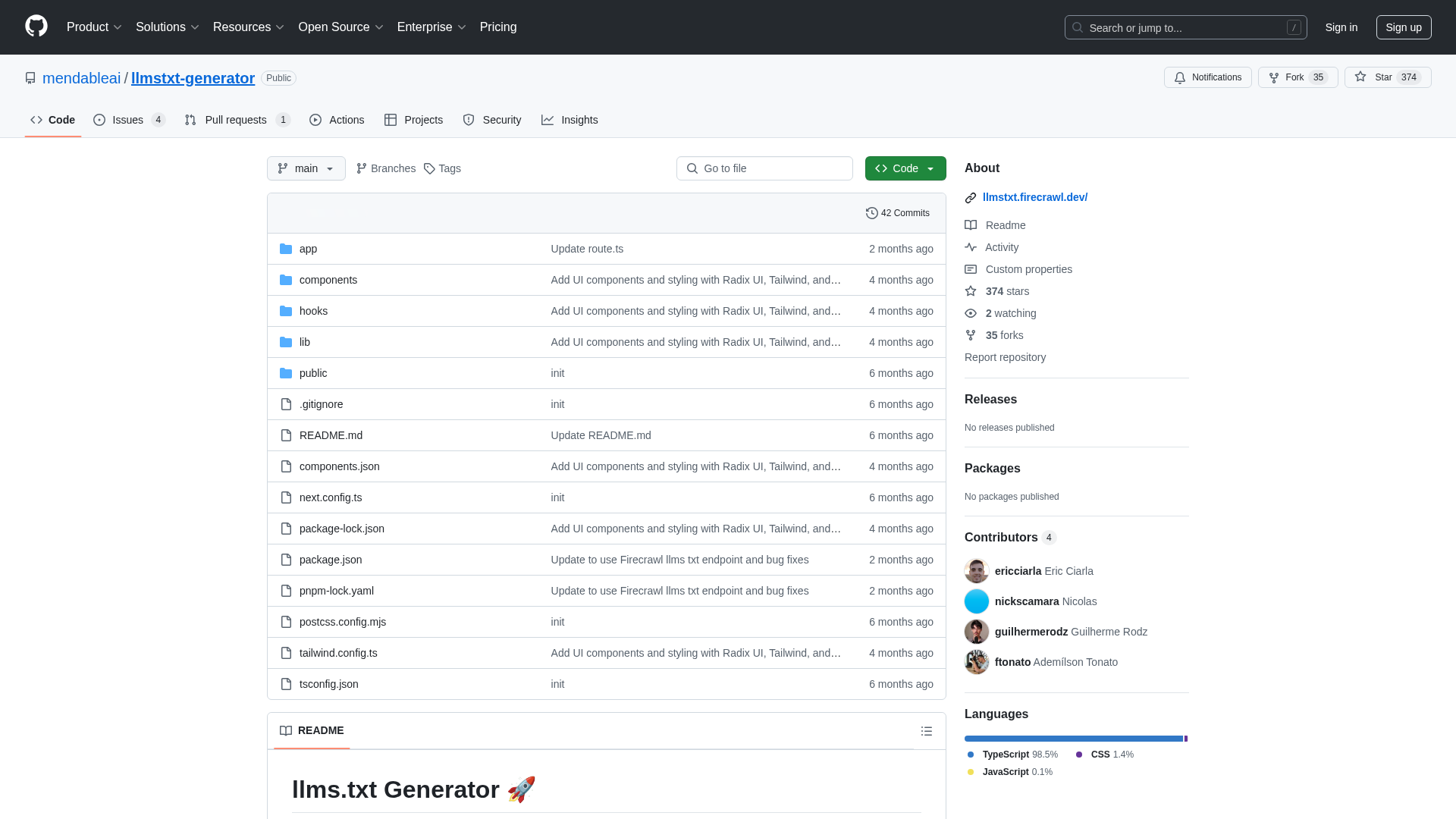 LLMs.txt Generator
