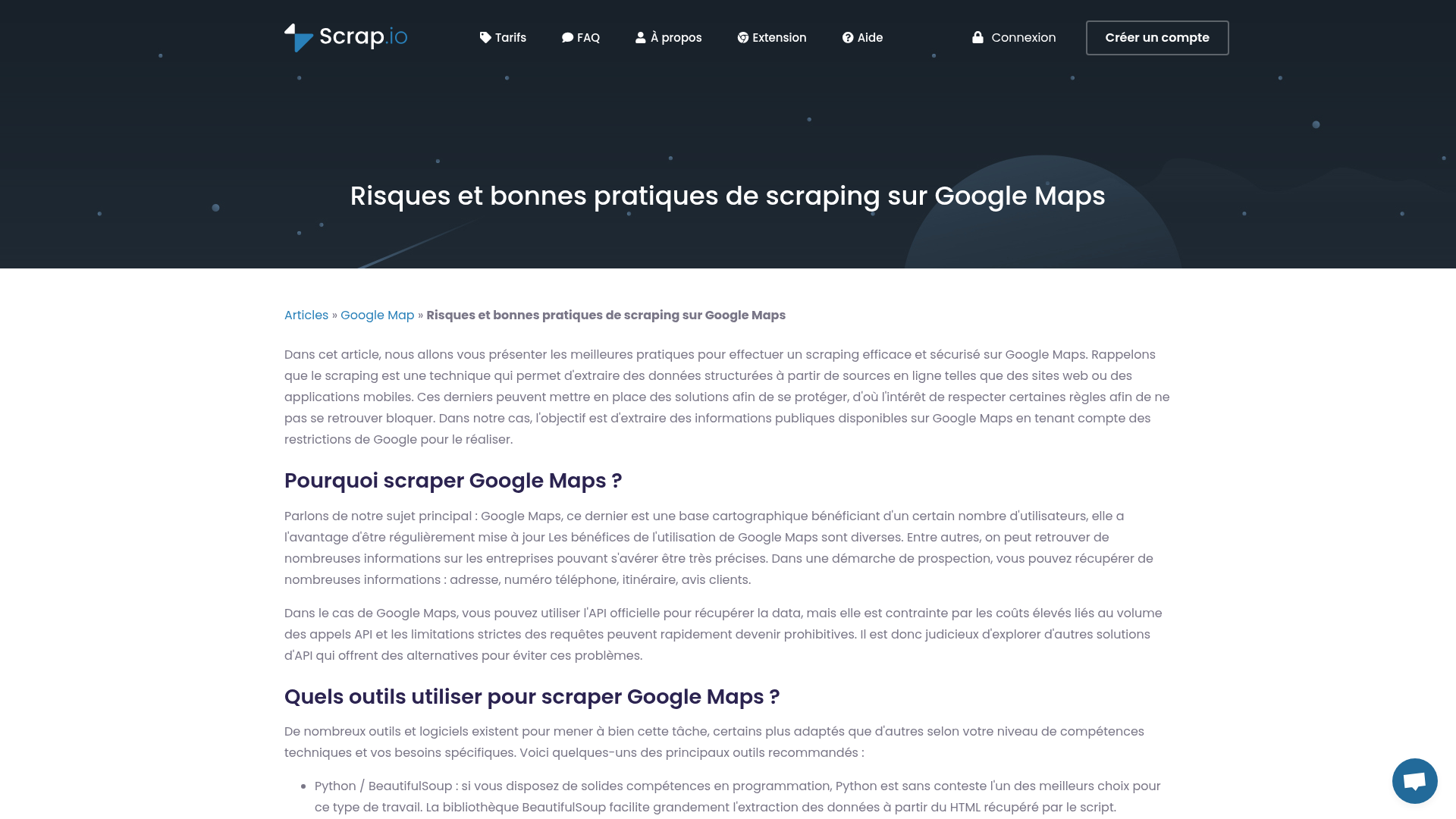 Bonnes pratiques de scraping