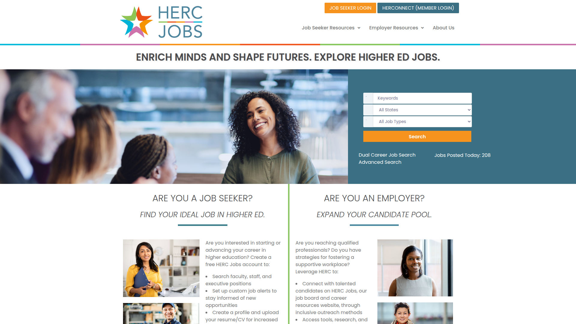 Higher Education Recruitment Consortium website screenshot
