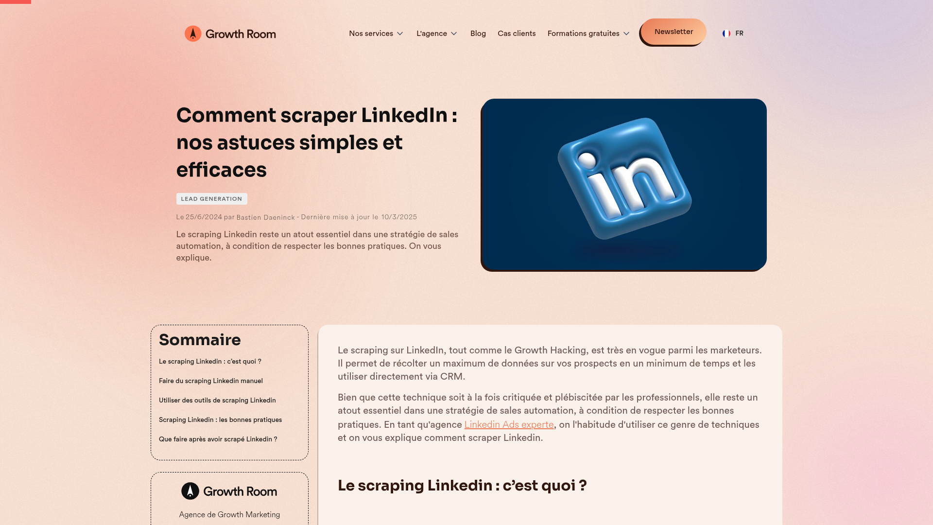 Bonnes pratiques pour l'extraction de données LinkedIn