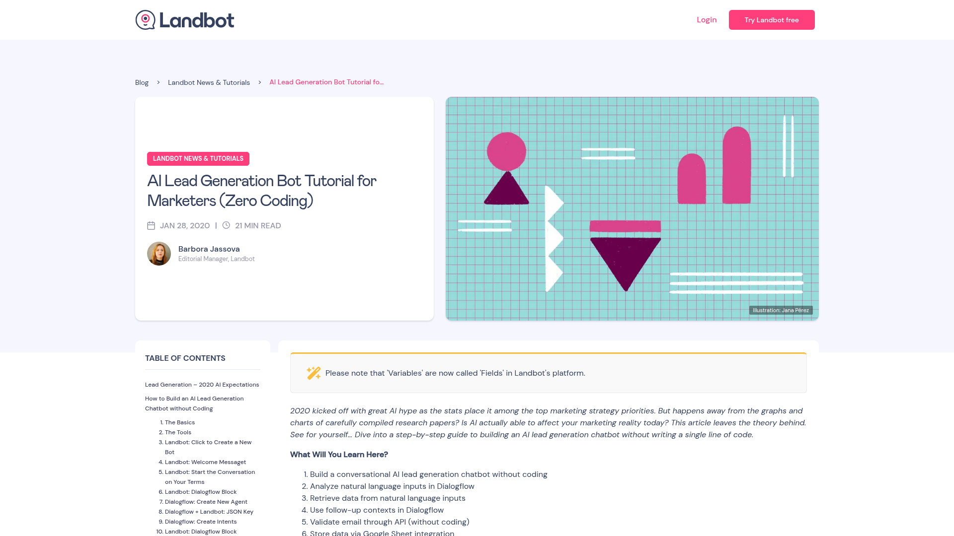 Interface de chatbot pour la génération de leads